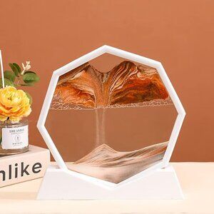 Octagon Dynamic Sand Pictures, Amazing Moving Sand Art, Glass 3D Deep Sea